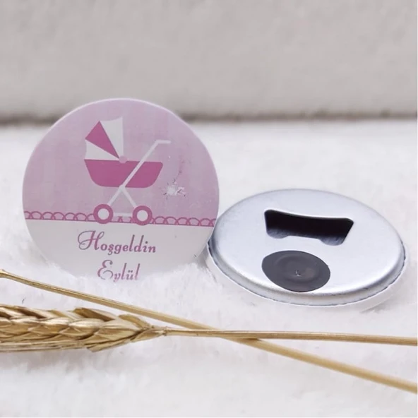 Bebek Şekeri Buton Açacak Magnet Puset Uv Baskılı(30 Adet) ürün görseli 1