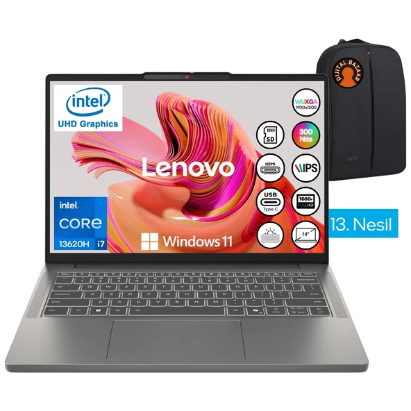 Ideapad Slim 3 İ7-13620H UHD Graphics 40GB Ram 512GB SSD 14" Wuxga W11 Taşınabilir Bilgisayar ürün görseli 1