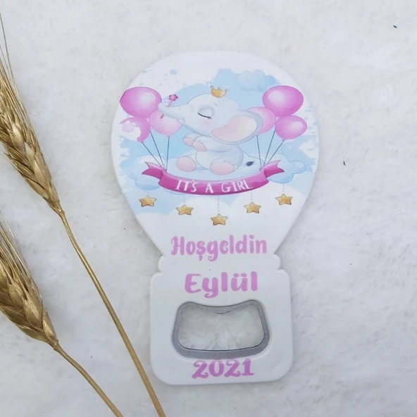 Fil Baskılı Balon Açacak Magnet 11x7 cm Uv Bebek Magnetleri Bebek Şekeri(30 Adet) ürün görseli 1