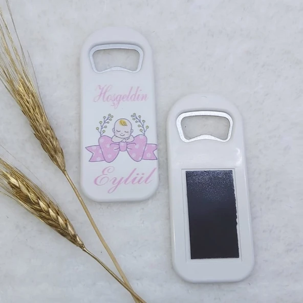 Bebek Baskılı Dikey Açacak Magnet 4,5x10,5 cm Uv Kız Bebek Magnetleri(30 Adet) ürün görseli 1