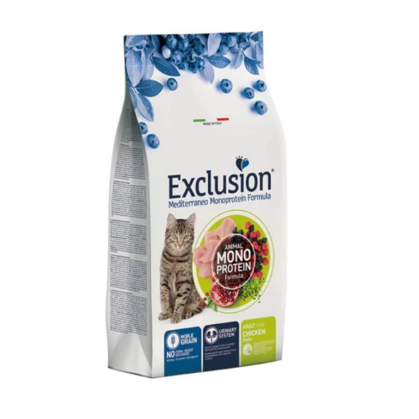 Exclusion Monoprotein Tavuklu ve Narlı Düşük Tahıllı Yetişkin Kedi Maması 12 Kg ürün görseli 1