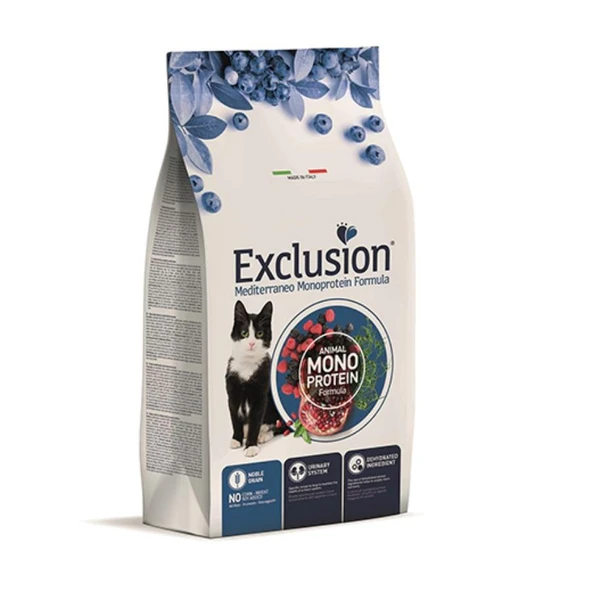 Exclusion Monoprotein Tavuklu Narlı ve Yaban Mersinli Düşük Tahıllı Yavru Kedi Maması 12 Kg ürün görseli 1