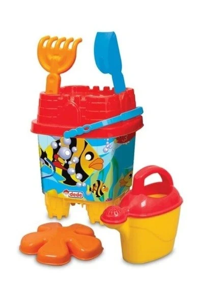 Dede Oyuncak Resimli Küçük Kale Kova Plaj Seti 03092 (Karışık Renk 1 Set) ürün görseli 1