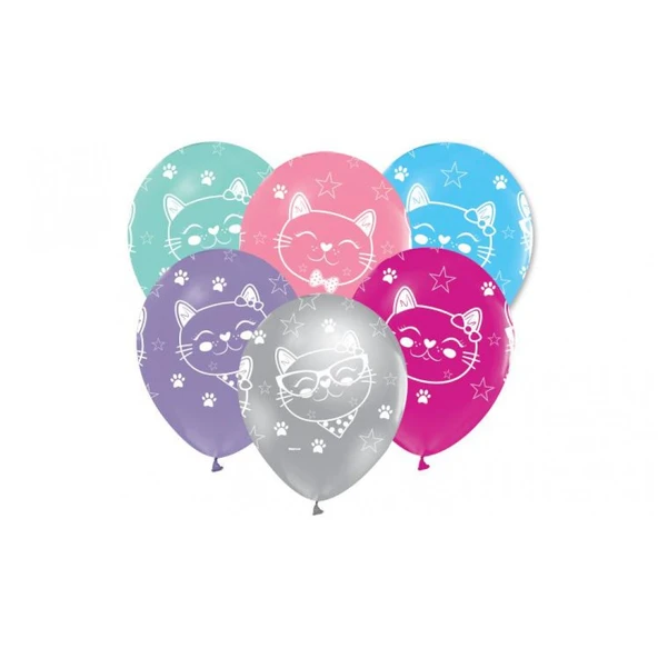 Balon Mıss Cat Çepeçevre Baskılı 100'lü ürün görseli 1