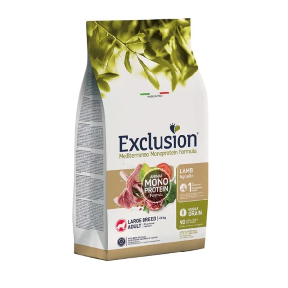 Exclusion Monoprotein Kuzu Etli ve Narlı Düşük Tahıllı Büyük Irk Yetişkin Köpek Maması 12 Kg ürün görseli 1