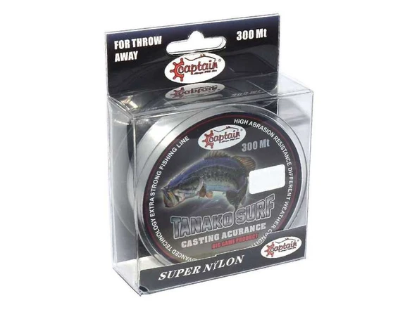 Captain Tanako Surf 300mt Monofilament Misina Beyaz  Standart 0.40 MM ürün görseli 1