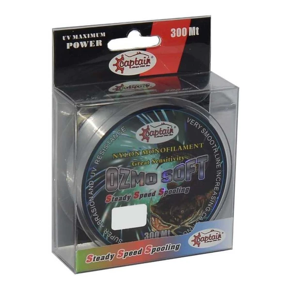 Captain Ozmo Soft 300mt Monofilament Misina Beyaz  Standart 0.33 MM ürün görseli 1