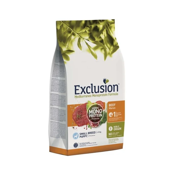 Exclusion Monoprotein Sığır Etli ve Narlı Düşük Tahıllı Küçük Irk Yavru Köpek Maması 2 Kg ürün görseli 1