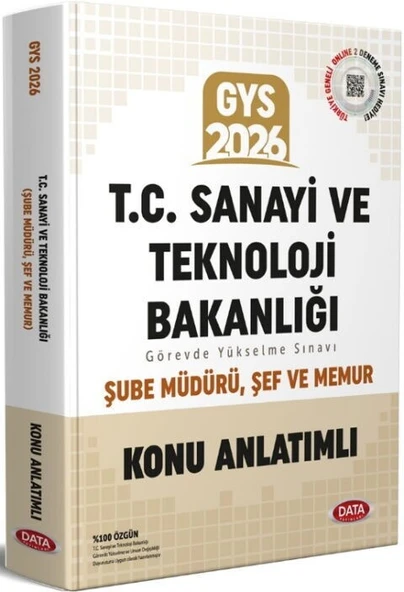 2026 GYS T.C. Sanayi ve Teknoloji Bakanlığı Şube Müdürü Şef Memur Konu Anlatımlı Data Yayınları ürün görseli 1