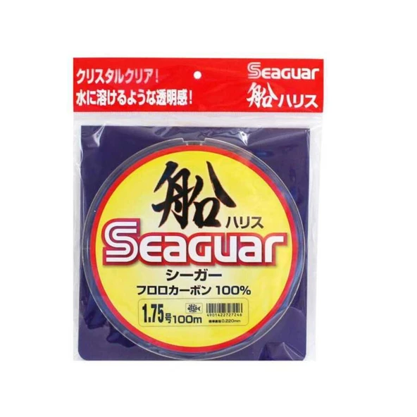 Seaguar Fune Harisu %100 Fluoro Carbon Misina 100mt  Standart 0.435 MM ürün görseli 1