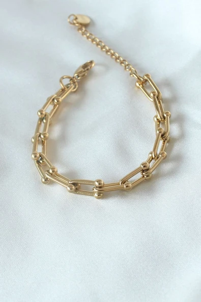 316L Çelik Gold Renk Tifany Model Kadın Bileklik - TJ-BB5101 ürün görseli 1