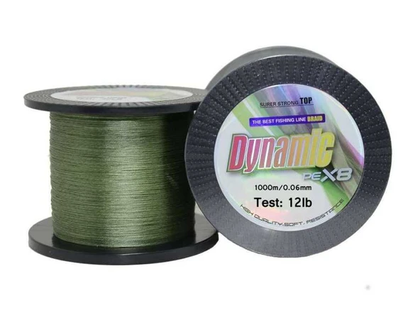 Captain Dynamic PE 8 Örgü İpi Misina 1000mt Yeşil  Standart 0.06 MM ürün görseli 1