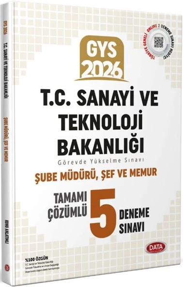 2026 GYS T.C. Sanayi Ve Teknoloji Bakanlığı Şube Müdürü Şef Tamamı Çözümlü 5 Deneme Data Yayınları ürün görseli 1