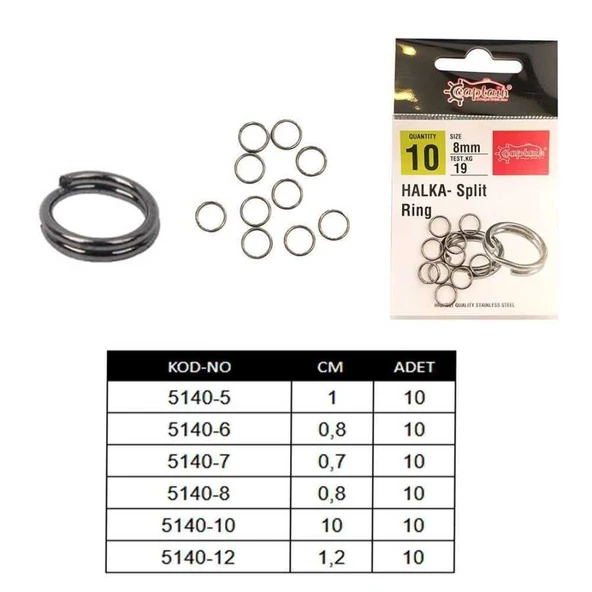Captain 5140 Kaşık Halkası 10lu Paket Black Nikel  Standart 0.10 MM ürün görseli 1