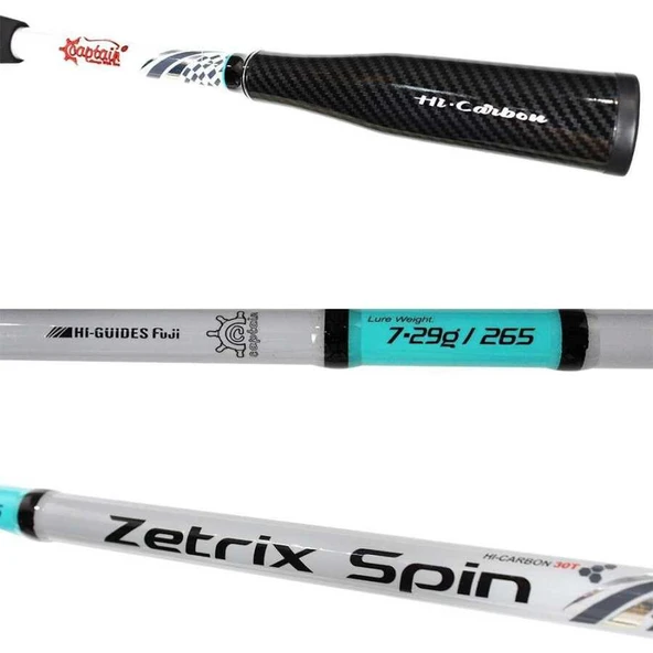 PTTAVM: Captain 1370 Zetrix Fuji 265cm 2 Parça Spin Kamış 7-29gr