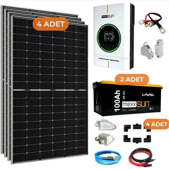 Mexxsun 4 kW Lityum Akülü Karavan Solar Enerji Paketi ürün görseli 1