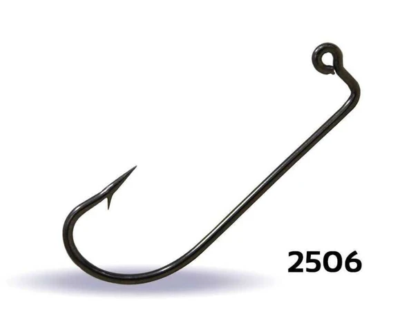 Youvella 2506 Jig Head İğnesi Dövme Delikli Uzun 100lü Kutu Black Nikel  Standart 1-0 ürün görseli 1