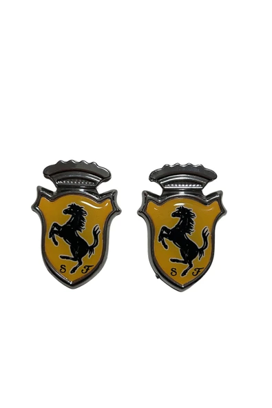 Ferrari Arma Logo Amblem 2 Adet Uyumlu Sarı ürün görseli 1