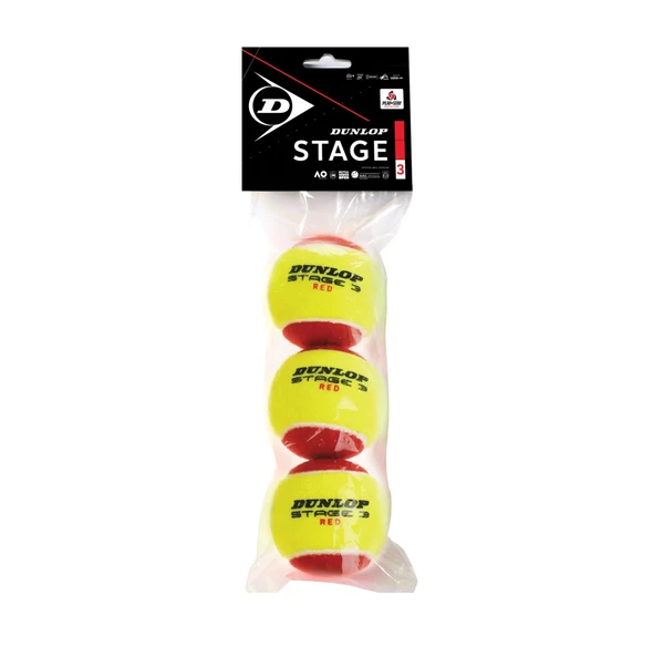 Dunlop Stage 3 Red 3'lü Çocuk Tenis Topu ürün görseli 1