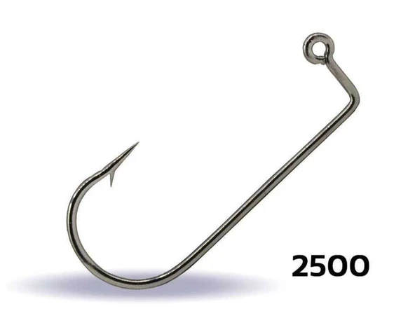 Youvella 2500 Jig Head İğnesi Delikli Uzun 100lü Kutu Nikel  Standart 6 ürün görseli 1