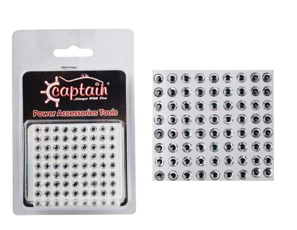 Captain 7632 Göz 6mm Naturel Silikon Damla Göz 64lü Paket  Standart ürün görseli 1