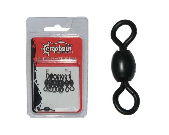 Captain 5008 Rulmanlı Crane Fırdöndü 10lu Paket Mat Black  Standart 2-0 ürün görseli 1