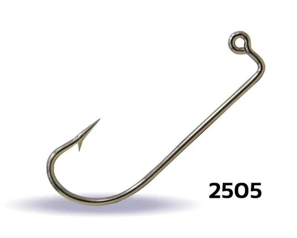 Youvella 2505 Jig Head İğnesi Dövme Delikli Uzun 100lü Kutu Nikel  Standart 4-0 ürün görseli 1
