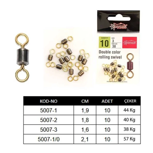 Captain 5007 Rulmanlı Fırdöndü 10lu Paket Black Gold  Standart 2 ürün görseli 1