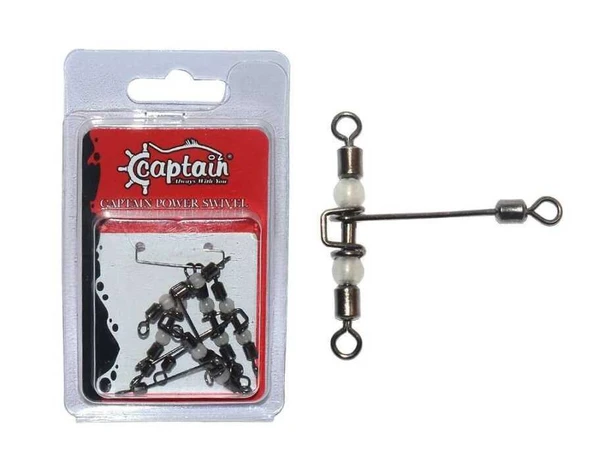 Captain 5126 Üçlü Uzun T Fırdöndü 5li Paket Black Nikel  Standart 2X3 ürün görseli 1
