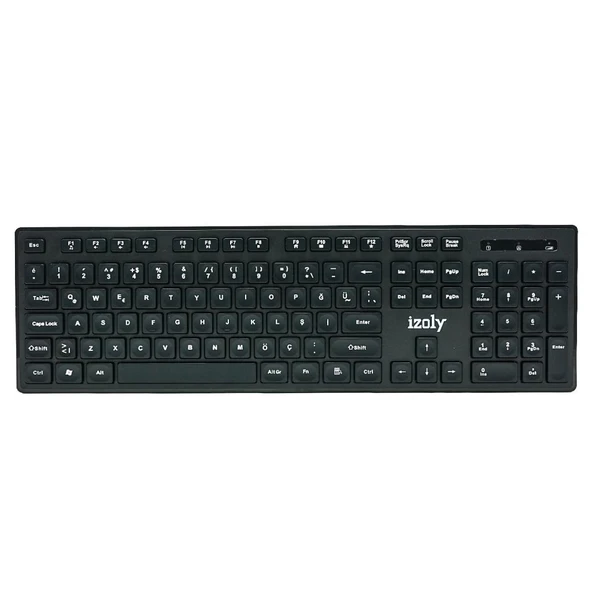 IZOLY KM7500 KABLOSUZ Q- KLAVYE MOUSE SET SİYAH - Resim 5