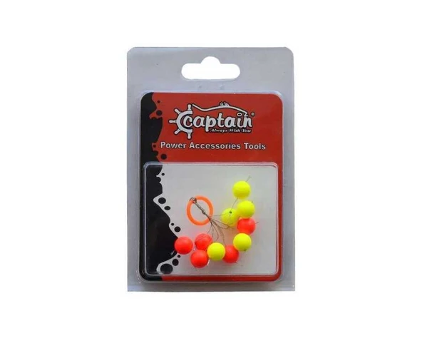 Captain  Renkli Köpük Boncuk Oval 10lu Paket  Standart 13 MM ürün görseli 1