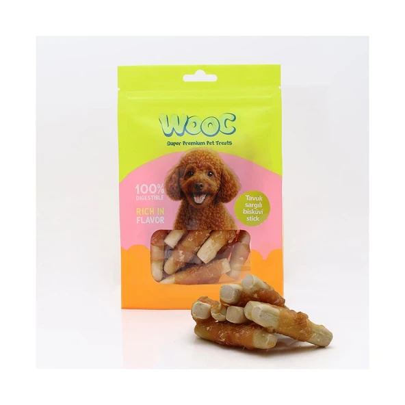 Wooc Tavuk Sargılı Bisküvi Stick Köpek Ödülü 75 Gr ürün görseli 1
