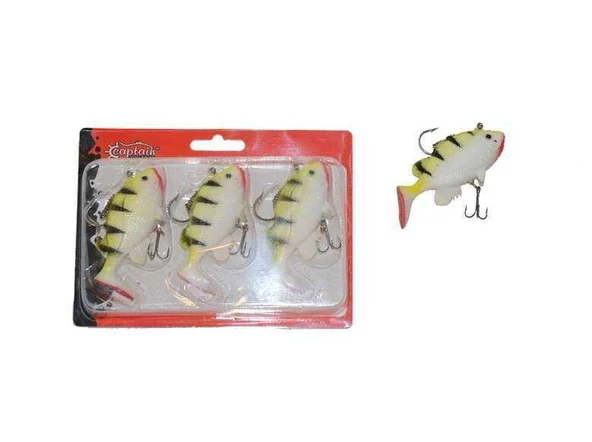 Captain 3563 Orient Soft 9cm Levrek Silikonu 3lü Set Suni Balık  4 ürün görseli 1