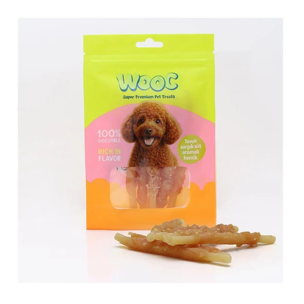 Wooc Tavuk Sargılı Süt Aromalı Köpek Ödülü 75 Gr ürün görseli 1