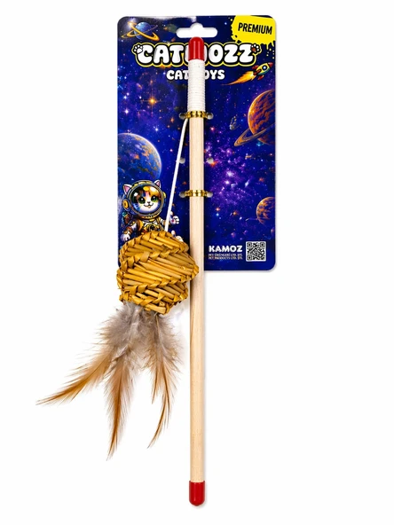 Catmozz Premium Doğal Hasır Örgü Toplu Olta 40 Cm ürün görseli 1