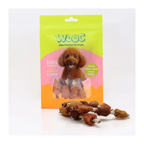 Wooc Ördek, Ciğer, Tavuk Sargılı Köpek Ödülü 75 Gr ürün görseli 1