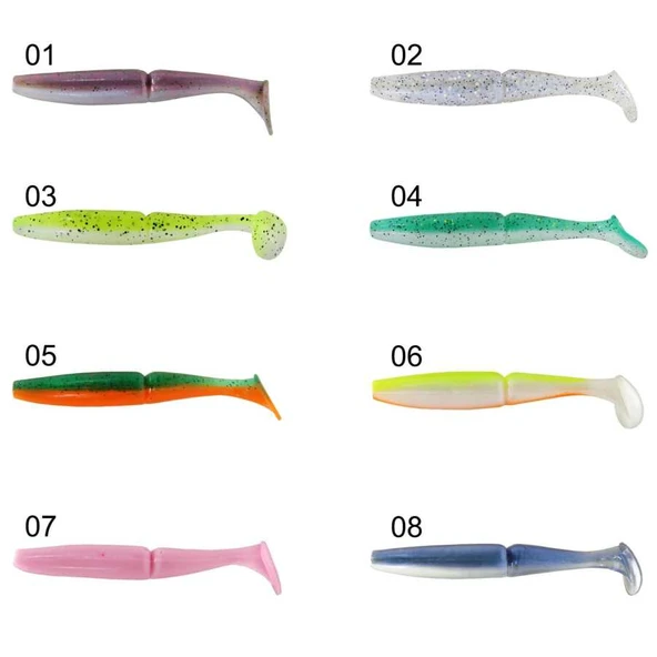 Captain 3516 Pukka Shad 9cm 7gr Levrek Silikonu 5li Paket Suni Yem  04 ürün görseli 1