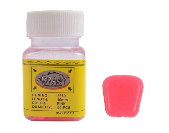 Mutant 3560 Silikon Pop Corn Aromalı Mısır 50li Kutu Sazan Yemi  PEMBE ürün görseli 1