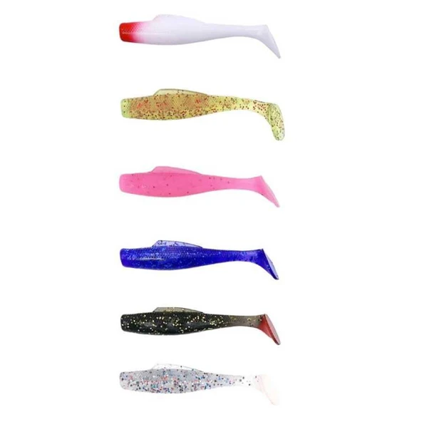 Captain 3070 Healer Soft 6gr 85cm Levrek Silikonu 6lı Mix Set Suni Yem  Standart ürün görseli 1