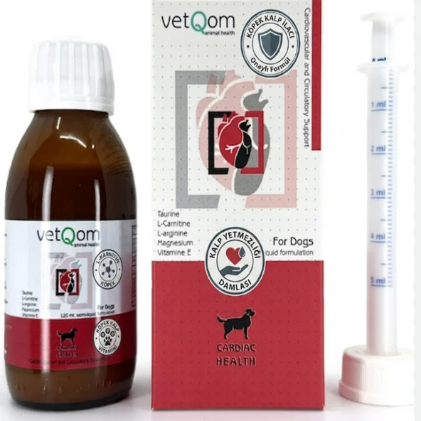 Vetqom Canine Cardiac Health 120 ml (Köpekler İçin Kalp Kası Güçlendirici L-Karnitin Solüsyonu) ürün görseli 1