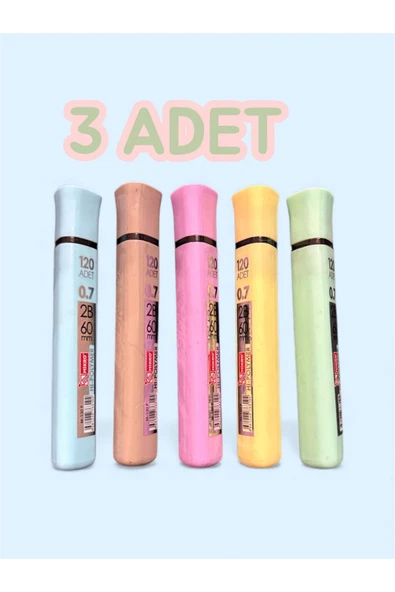 120 Li Kalem Ucu 3 Adet Siyah Pastel Kutu Renklerinde ürün görseli 1