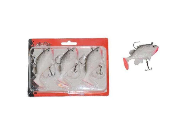 Captain 3563 Orient Soft 9cm Levrek Silikonu 3lü Set Suni Balık  3 ürün görseli 1