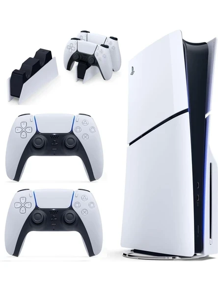 Playstation 5 1 Tb CD Edition Oyun Konsolu + 2. Ps5 Kolu +Sarj Iştayonu ürün görseli 1