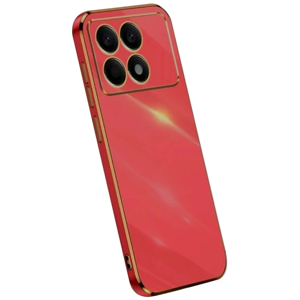 Xiaomi Poco X6 Pro Kılıf Volet Silikon - Kırmızı ürün görseli 1