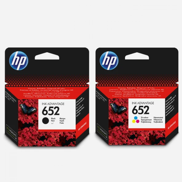 HP 652 F6V25AE Siyah + Renkli 2'li Set Kartuş ürün görseli 1