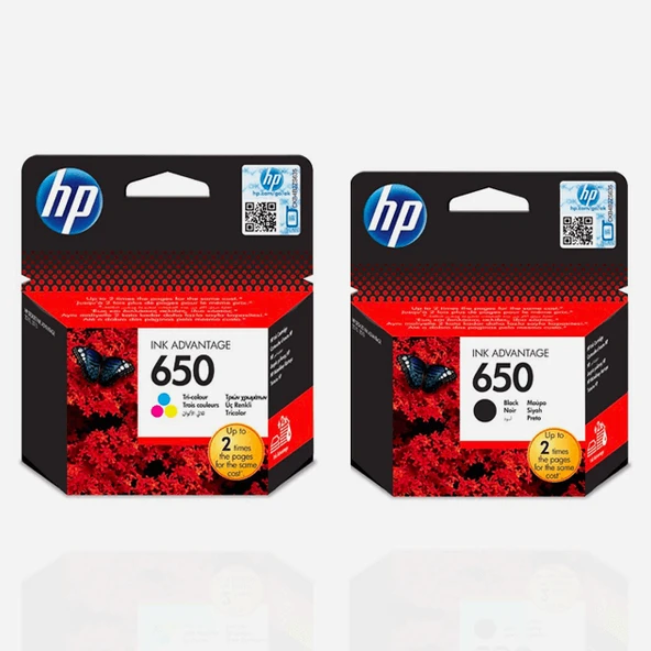 HP 650 CZ101AE Siyah + Renkli 2'li Set Kartuş ürün görseli 1