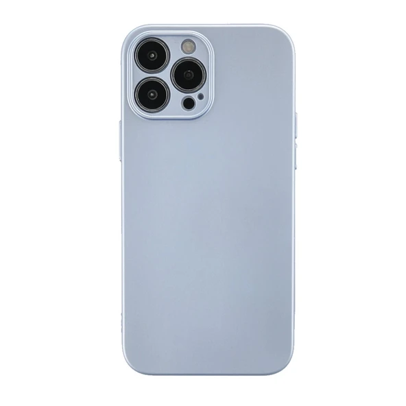 Apple İphone 13 Pro Max Kılıf Nano İçi Kadife Silikon - Sky Blue ürün görseli 1