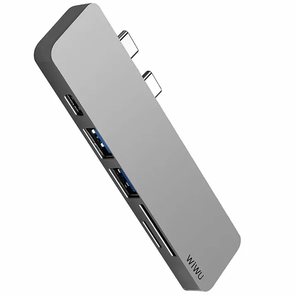WIWU Hub T8 Lite USB Type-C Gri ürün görseli 1