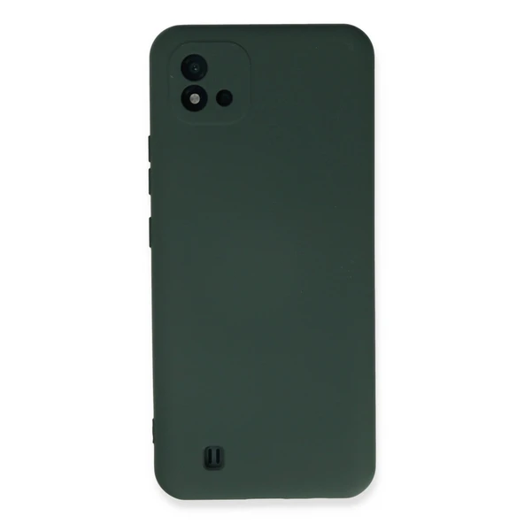Realme C11 2021 Kılıf Nano İçi Kadife Silikon - Koyu Yeşil ürün görseli 1