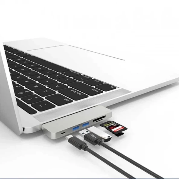WIWU Hub T8 Lite USB Type-C Gri - Resim 4
